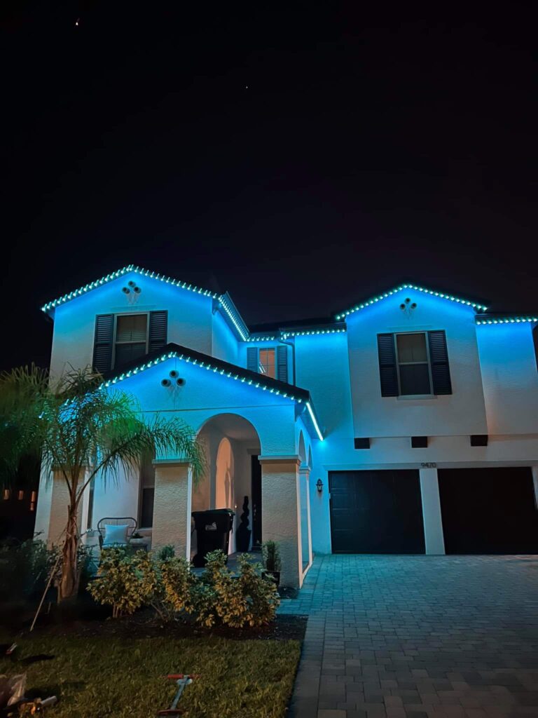 Beautiful roofline lighting